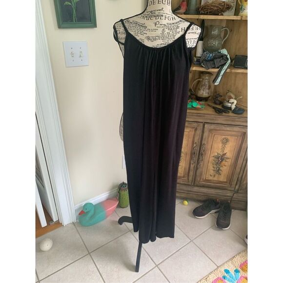 ANTISTAR Black Flowy Jumper with Spaghetti Straps - Picture 1 of 6